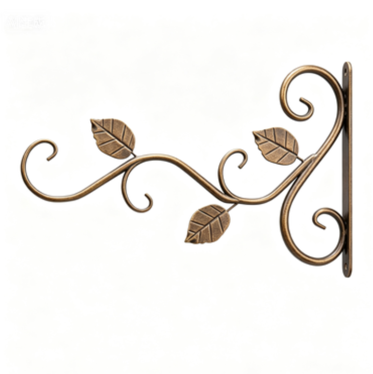 Wall Mounted Iron Flower Basket for Home Decor