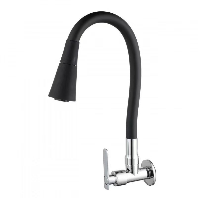 Wall-mounted kitchen faucet