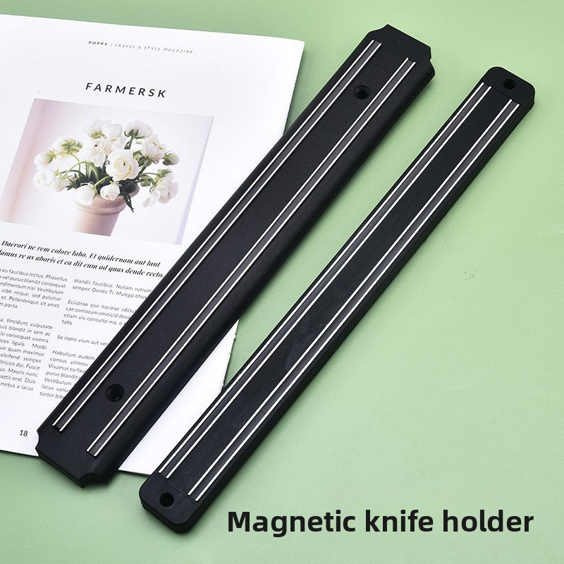 Wall-mounted magnetic knife rack for the kitchen