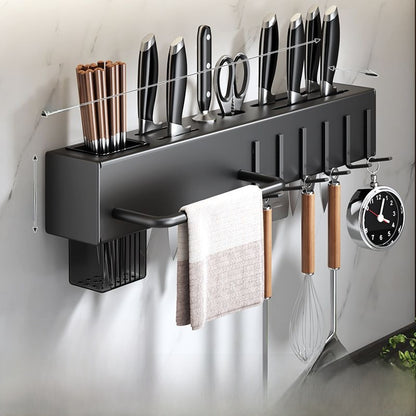 Wall Mounted Multifunctional Kitchen Utensil Holder