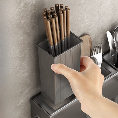 Wall Mounted Multifunctional Kitchen Utensil Holder