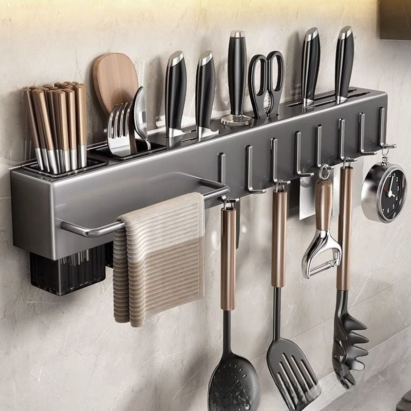 Wall Mounted Multifunctional Kitchen Utensil Holder