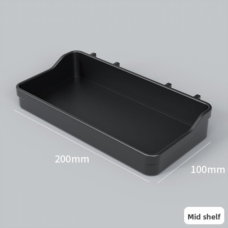 Wall-Mounted Perforated Storage Board with Hooks