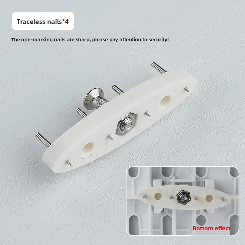 Wall-Mounted Perforated Storage Board with Hooks