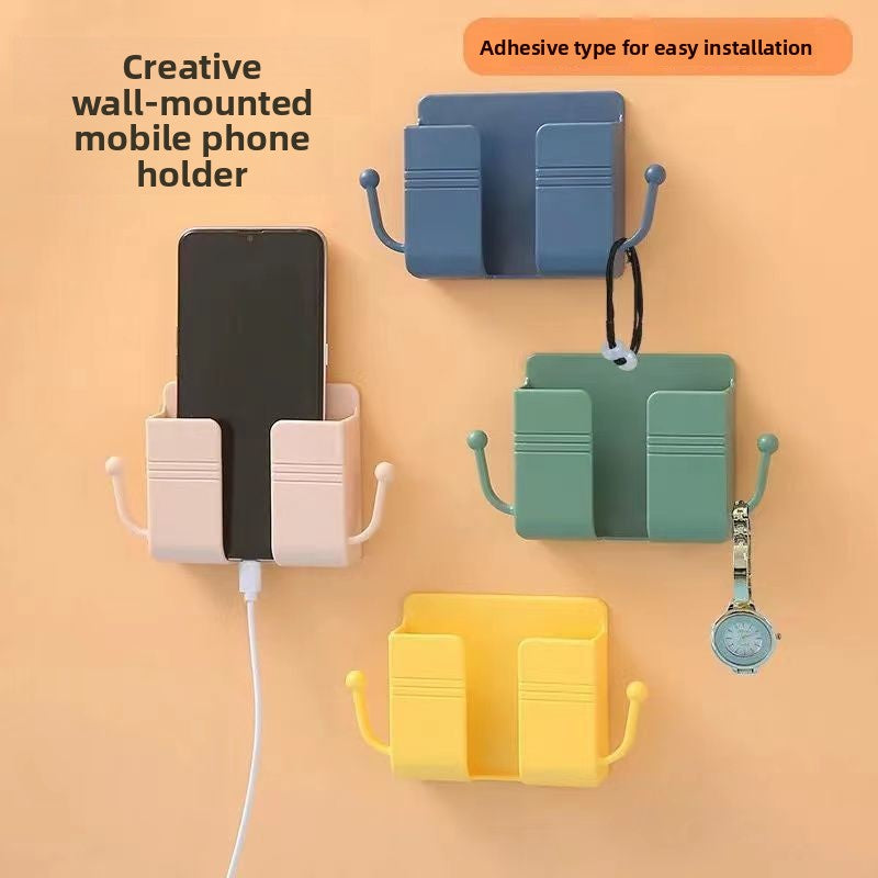 Wall Mounted Phone Charger Holder Organizer Box