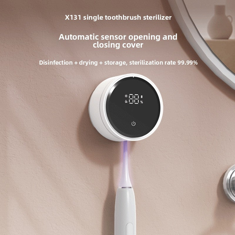 Wall-mounted smart toothbrush sterilizer