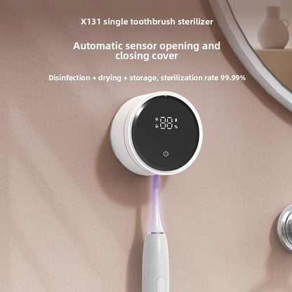 Wall-mounted smart toothbrush sterilizer