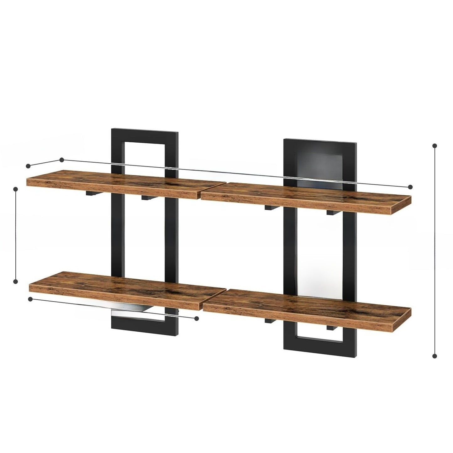 Wall-Mounted Solid Wood Floating Shelf