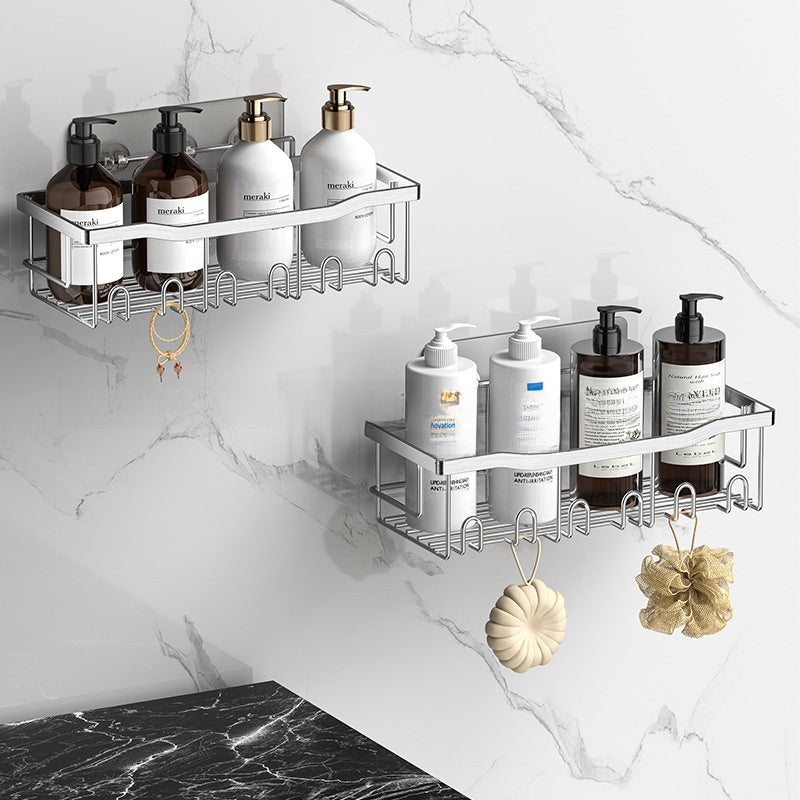 Wall-mounted Stainless Steel Bathroom Storage Rack