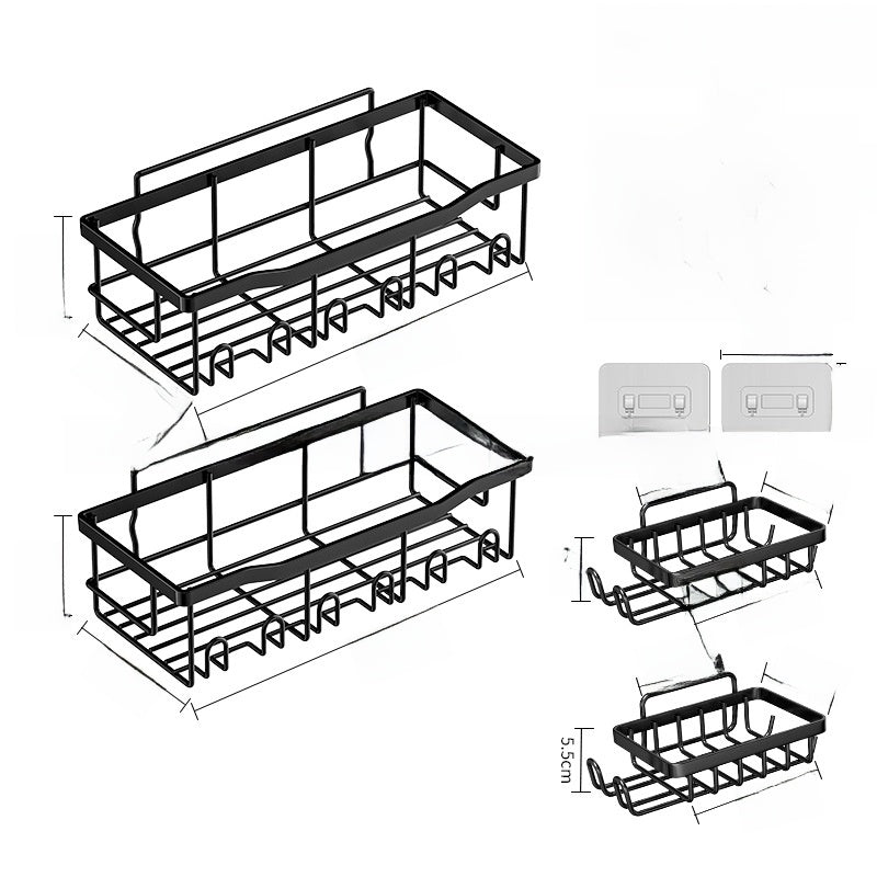 Wall-mounted Stainless Steel Bathroom Storage Rack