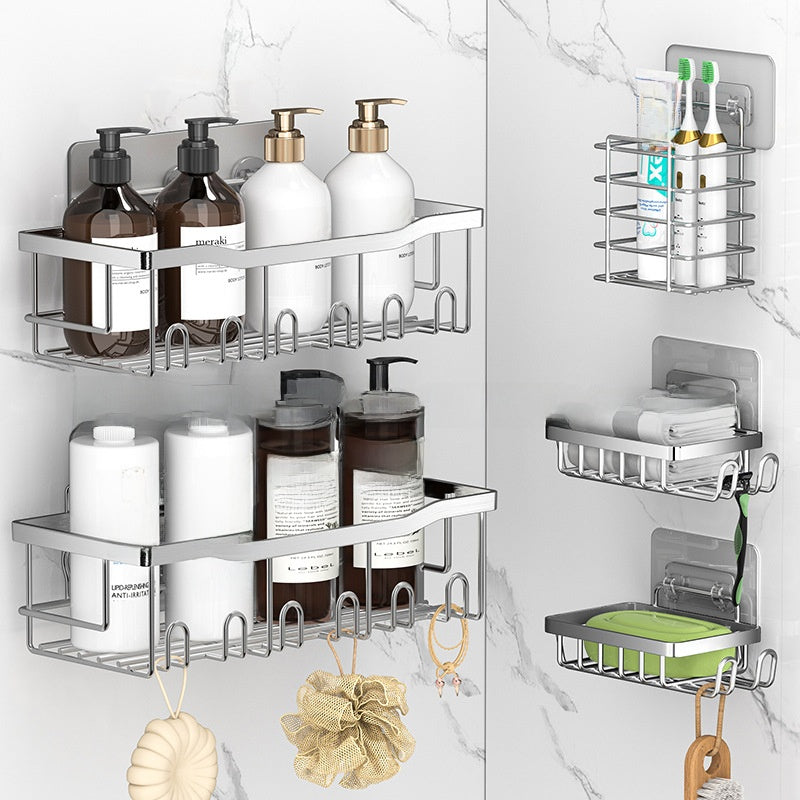 Wall-mounted Stainless Steel Bathroom Storage Rack