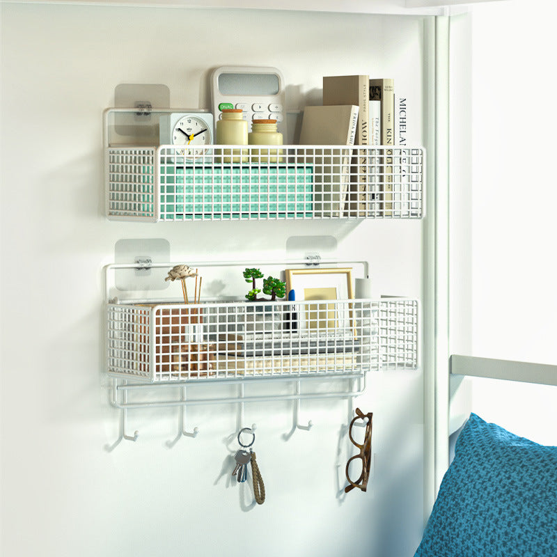 Wall Mounted Storage Rack with Hooks