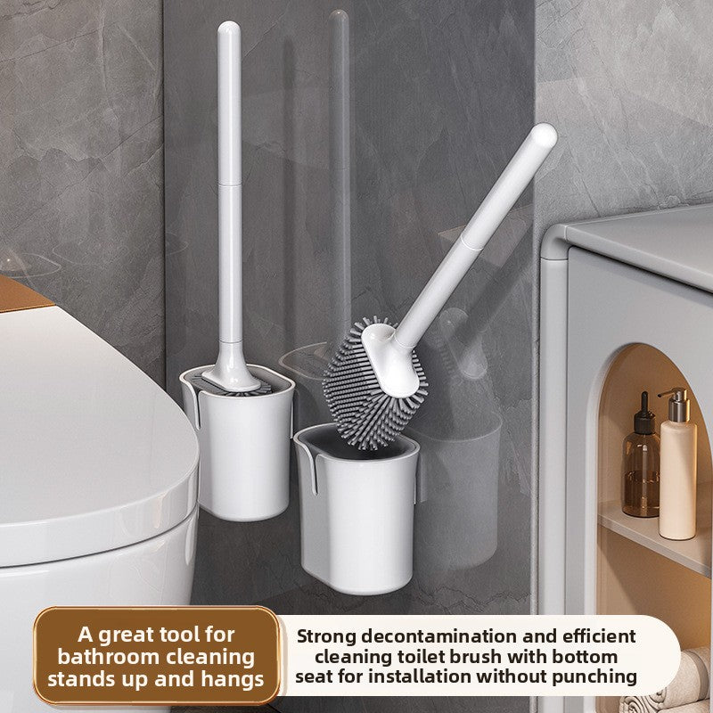 Wall-mounted tool for toilet brush