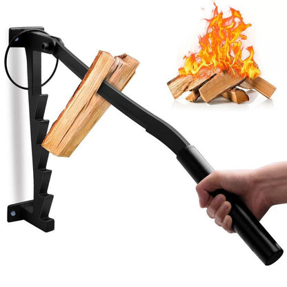 Wall-mounted wood chipper