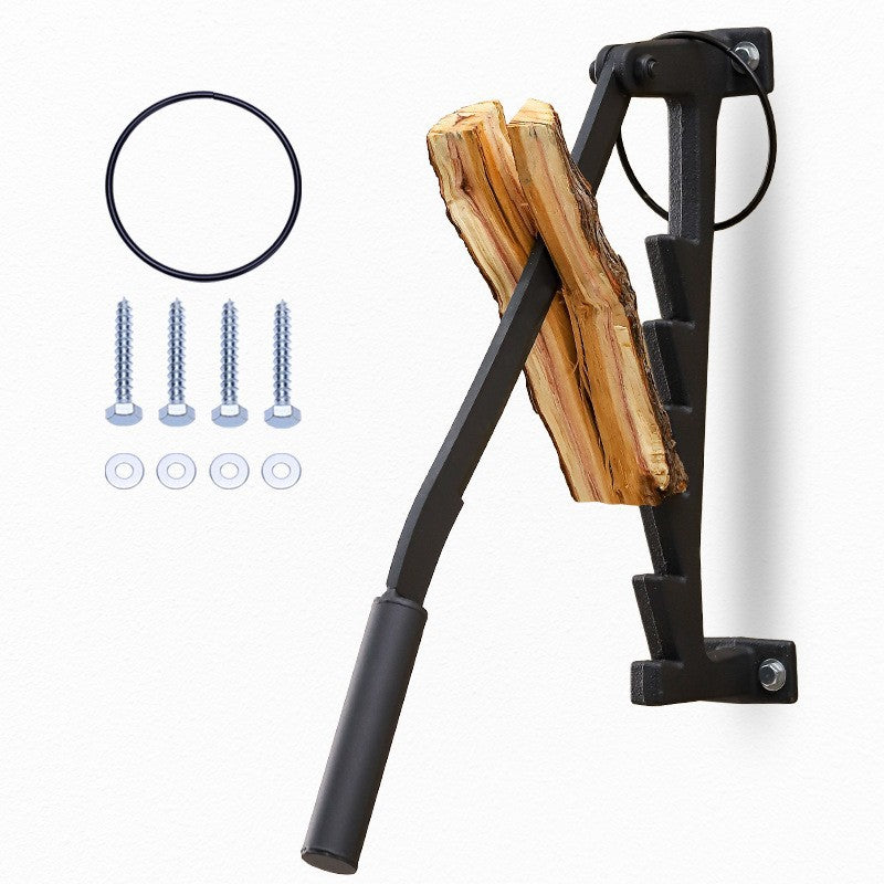 Wall-mounted wood chipper