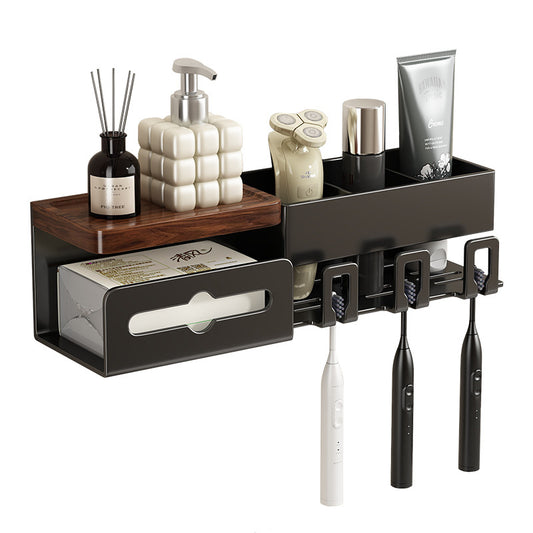 Walnut Bathroom Toothbrush Holder