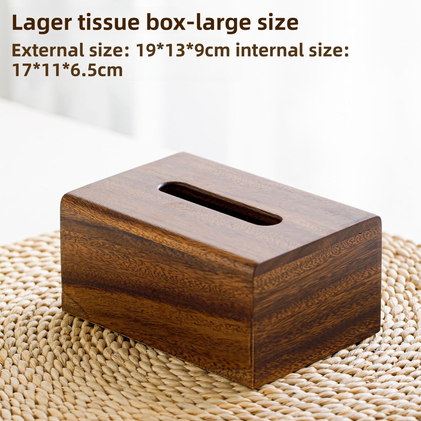 Walnut tissue box