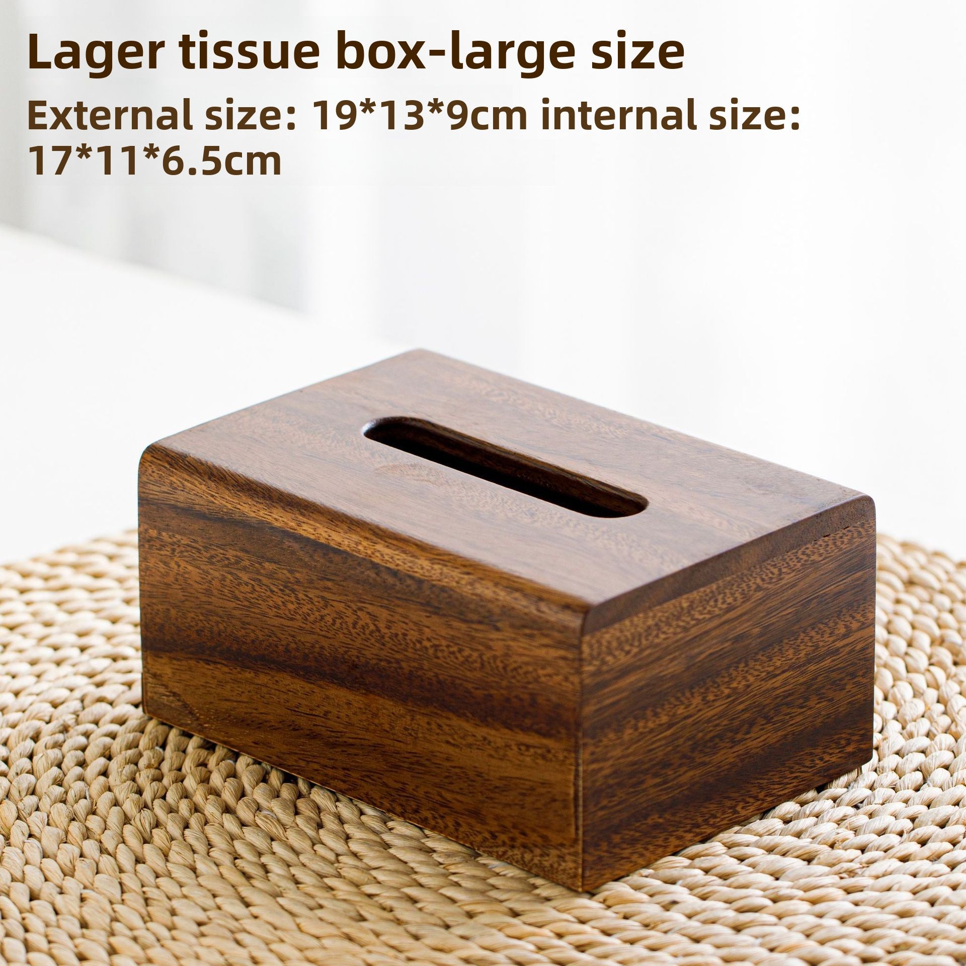 Walnut tissue box