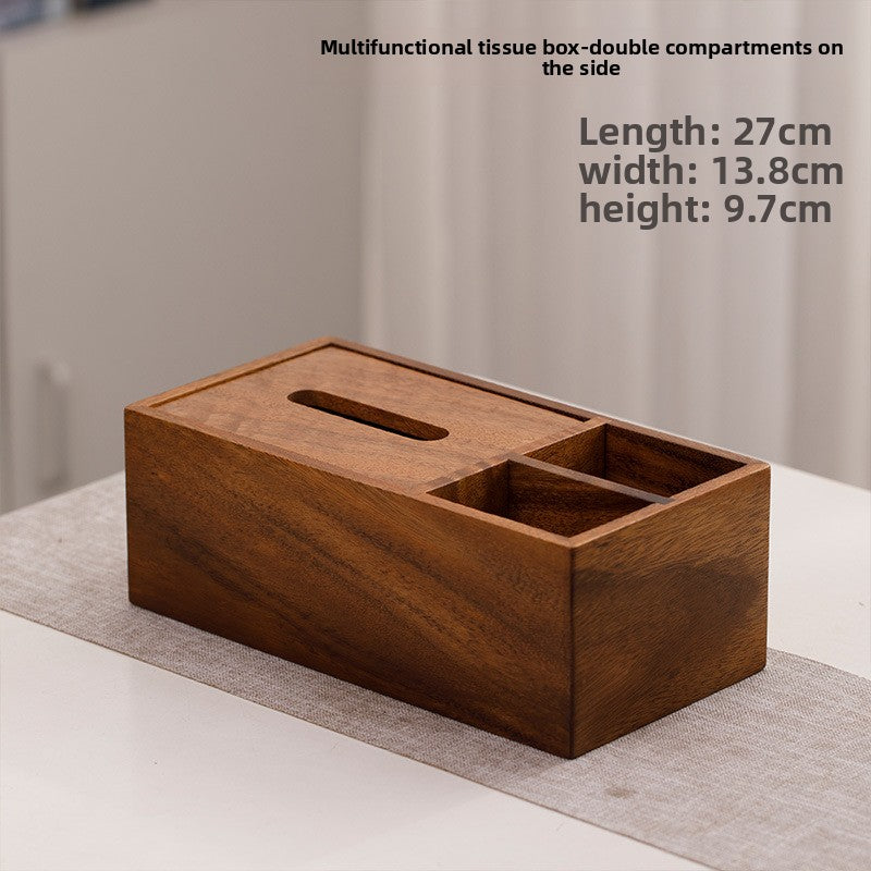 Walnut tissue box
