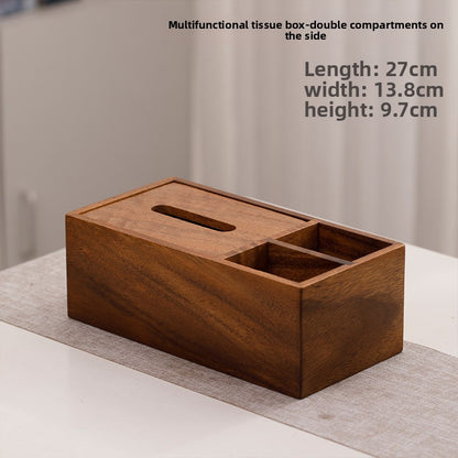 Walnut tissue box