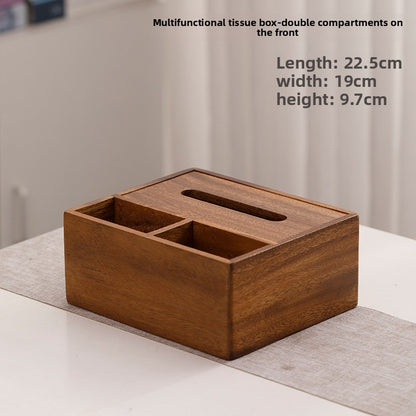 Walnut tissue box