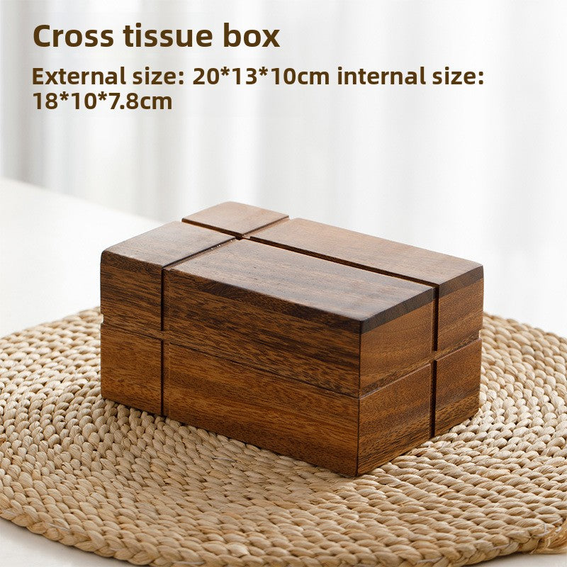 Walnut tissue box