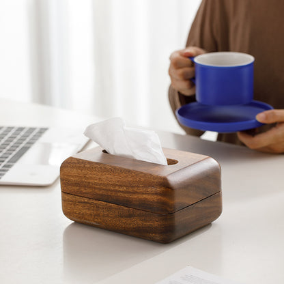 Walnut tissue box
