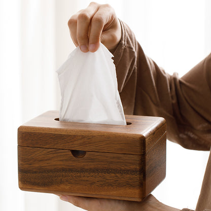 Walnut tissue box