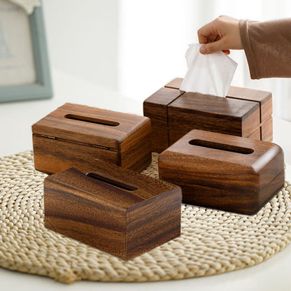 Walnut tissue box