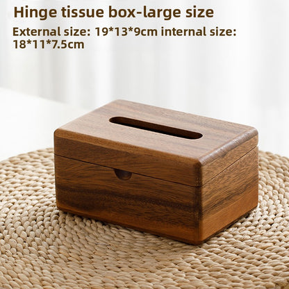 Walnut tissue box