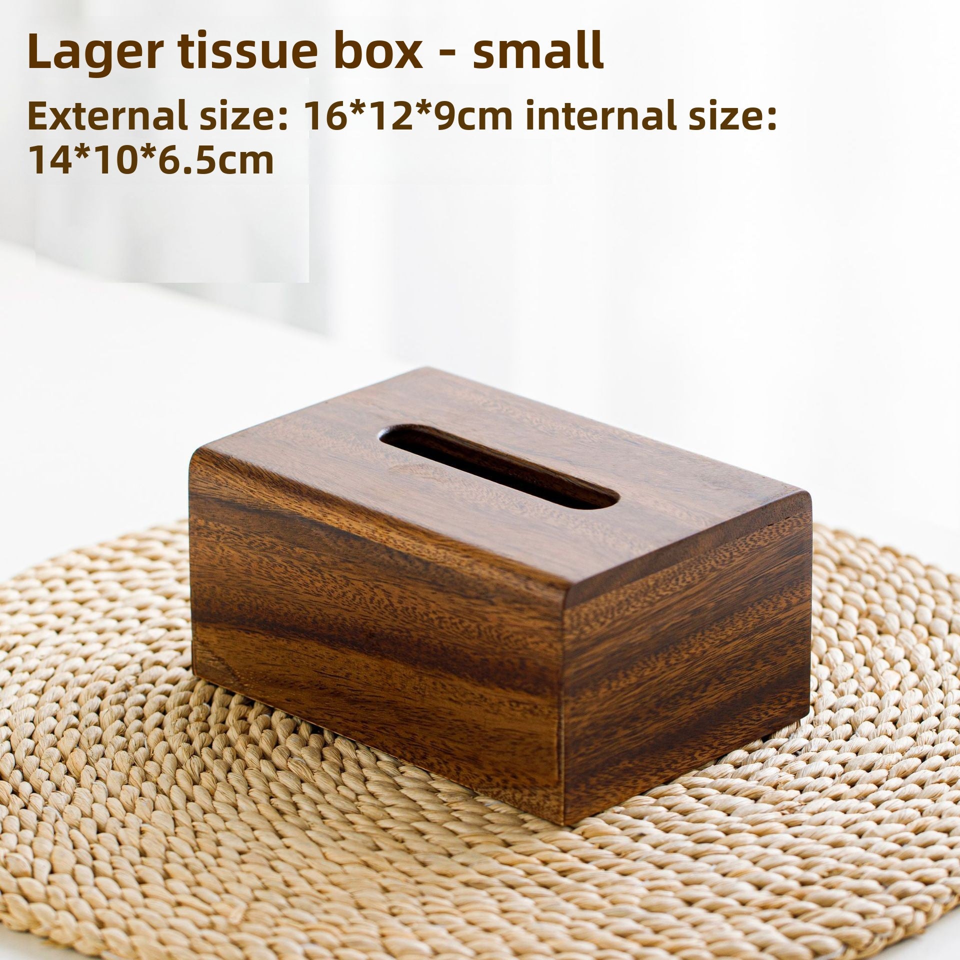Walnut tissue box
