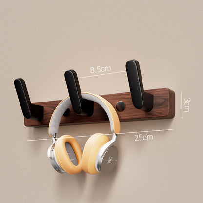 Walnut Wood Adhesive Wall Hooks