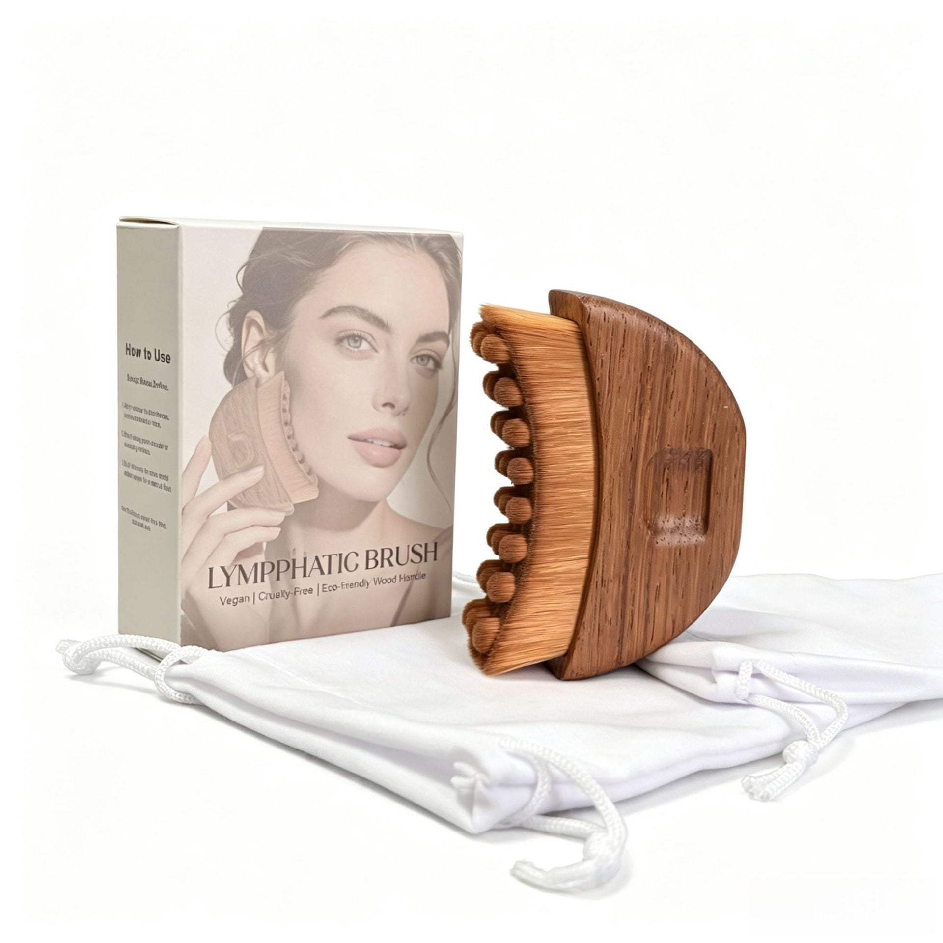 Walnut Wood Facial Lymphatic Massage Brush