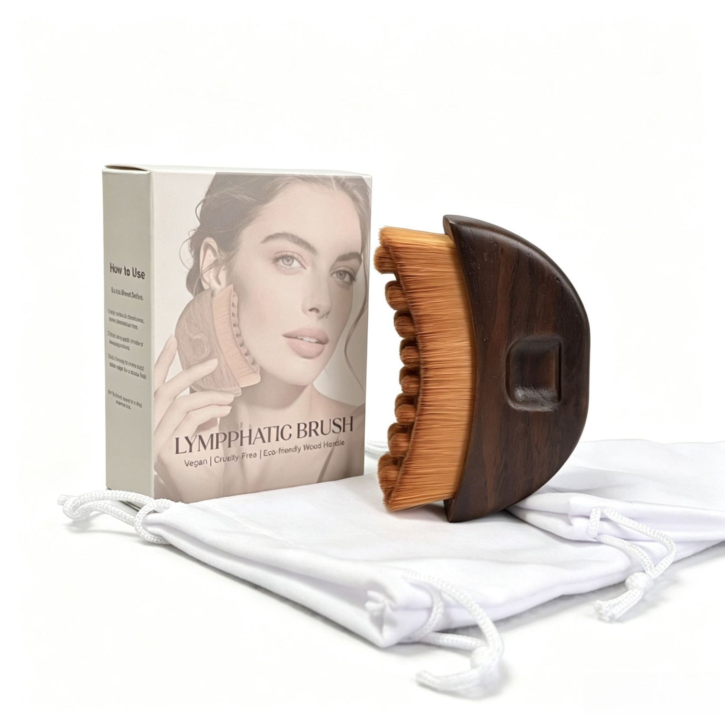 Walnut Wood Facial Lymphatic Massage Brush