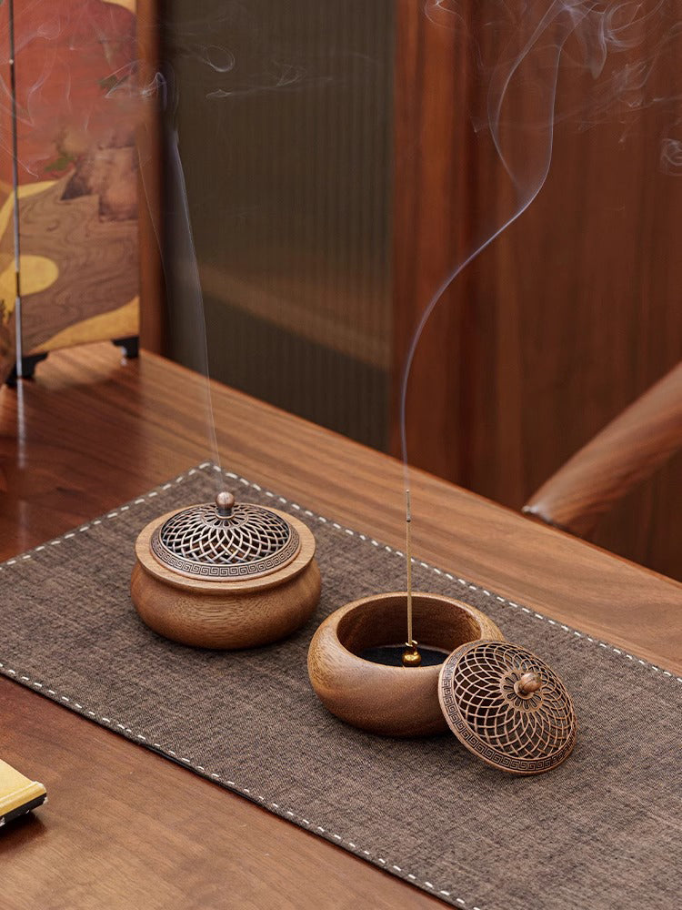 Walnut Wood Incense Burner