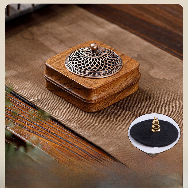 Walnut Wood Incense Burner
