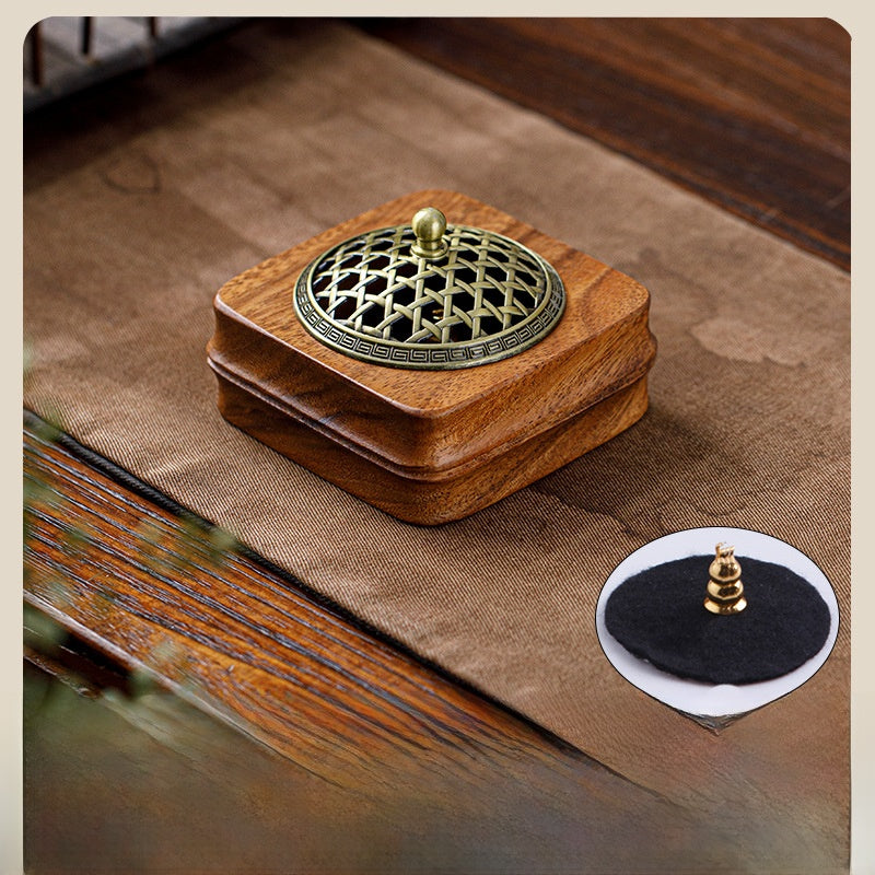 Walnut Wood Incense Burner