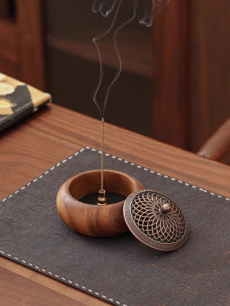 Walnut Wood Incense Burner