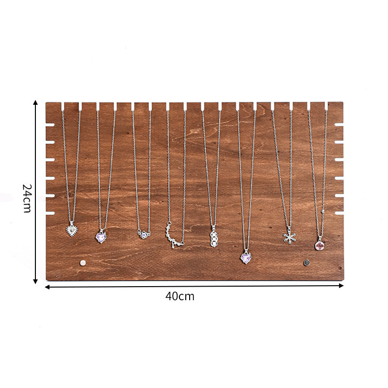 Walnut Wood Jewelry Display Rack