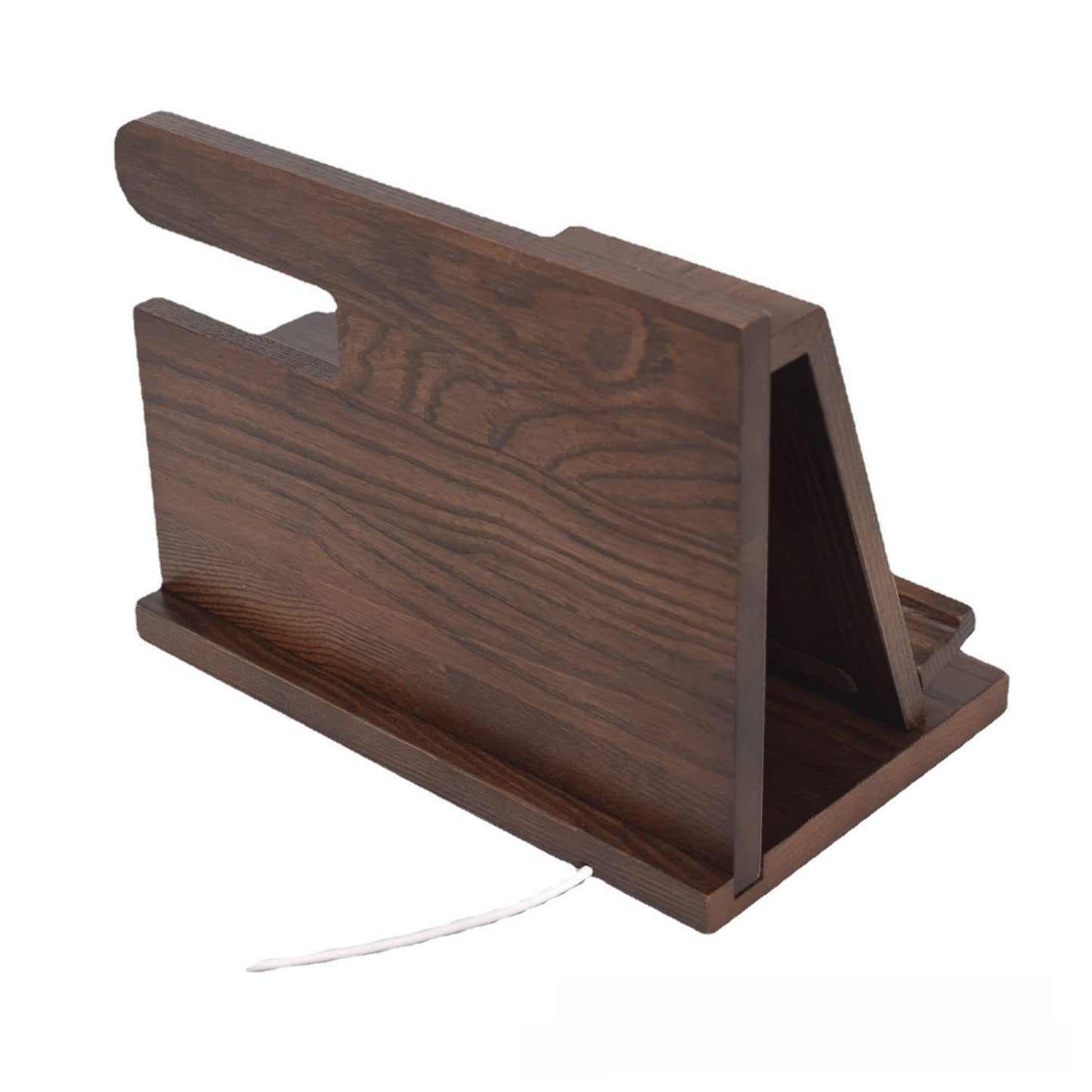 Walnut Wood Phone Stand Desktop Organizer