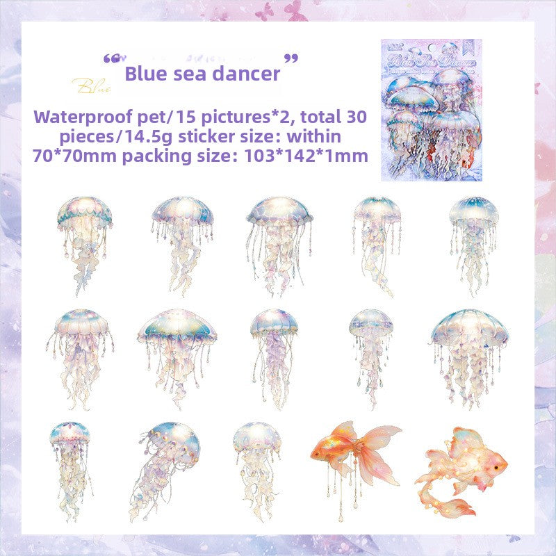 Waltz jellyfish hand account sticker bag