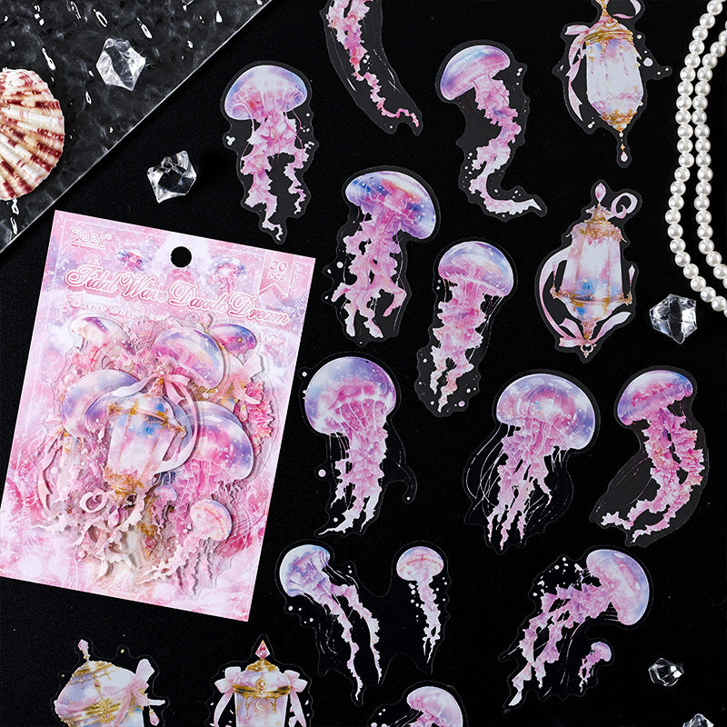 Waltz jellyfish hand account sticker bag