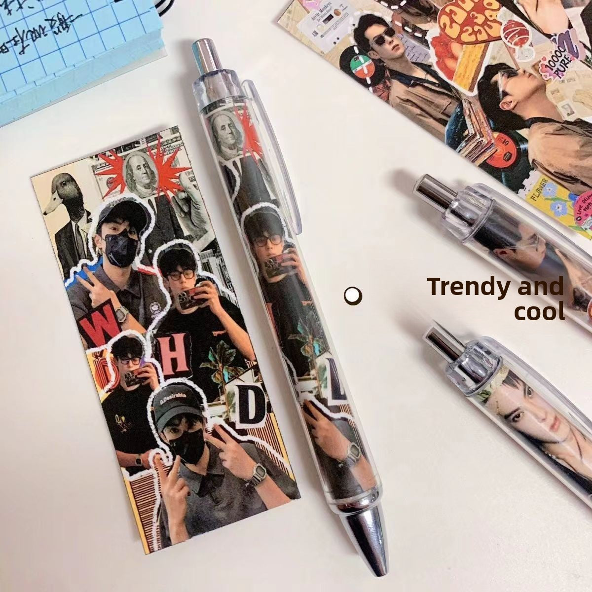 Wang Hedi Surrounding Limit Gel Pen Press ins Pen Black