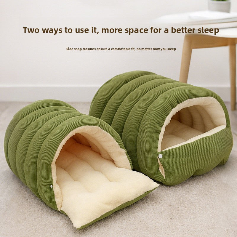 Warm, enclosed, and secure pet bed