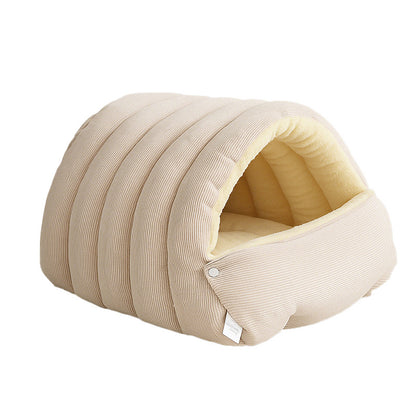 Warm, enclosed, and secure pet bed