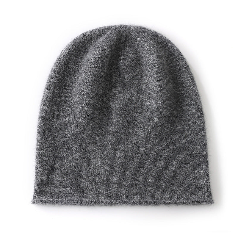 Warm knitted cashmere hat