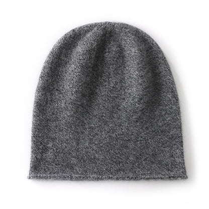 Warm knitted cashmere hat