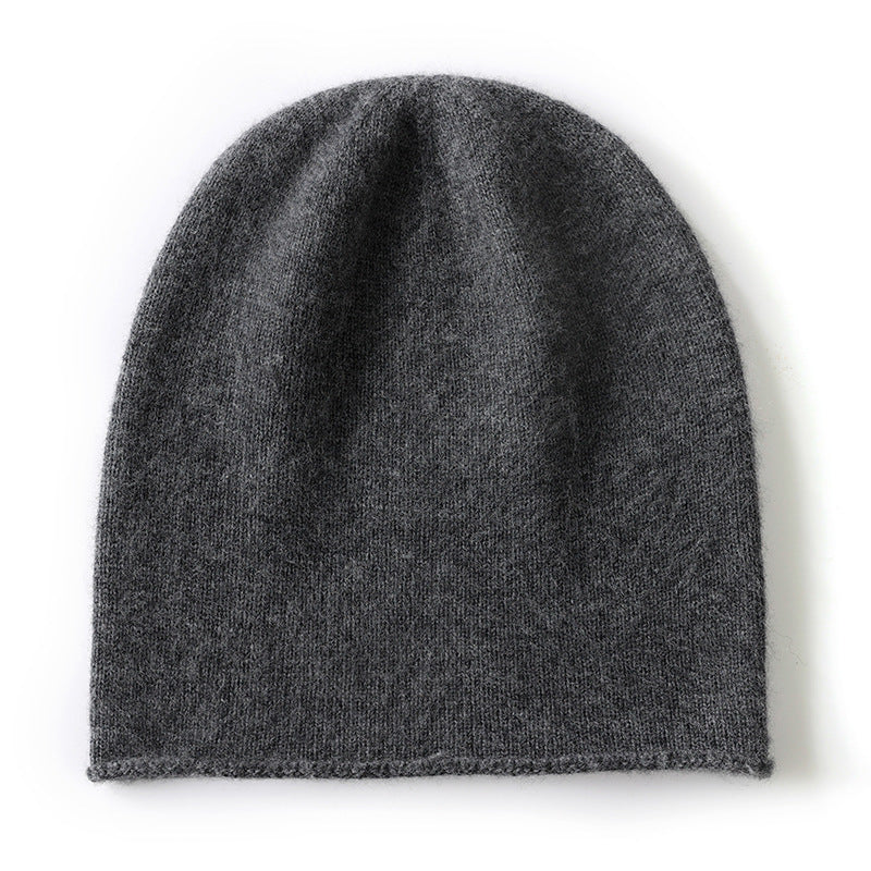 Warm knitted cashmere hat