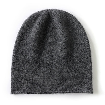 Warm knitted cashmere hat