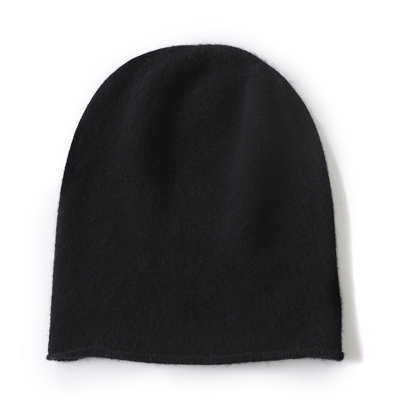 Warm knitted cashmere hat